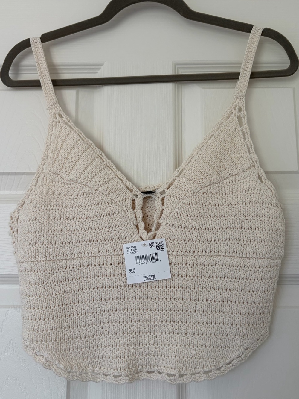 NWT American Eagle Cream Crochet Top